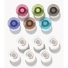 Quartet Glass Board Magnets - 0.5" Diameter - Cylinder - Rounded Edge - 12 / Pack - Assorted, Clear