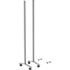 Lorell Adaptable Panel Legs - 18.8" Width x 2" Depth x 71" Height - Aluminum - Silver