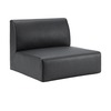 Lorell Contemporary Collection Single Seat Sofa - 25.5" x 25.5" x 19.6" - Material: Polyurethane - Finish: Black