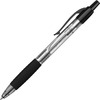 Integra Retractable 0.7mm Gel Pen - Medium Pen Point - 0.7 mm Pen Point Size - Retractable - Black Gel-based Ink - Black Barrel - 1 Dozen