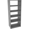 Tennsco Capstone Shelving 36"W 6-shelf Unit - 88" Height x 36" Width x 24" Depth - 30% Recycled - Medium Gray - Steel - 1 Each