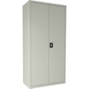 Lorell 4-shelf Steel Janitorial Cabinet - 36" x 18" x 72" - 4 x Shelf(ves) - Hinged Door(s) - Locking System, Welded, Sturdy, Recessed Locking Handle,