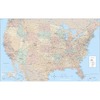 Advantus Laminated USA Wall Map - 50" Width x 32" Height - Assorted - Home, Office, Classroom - Laminated, Durable