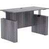 Lorell Essentials Series Sit-to-Stand Desk Shell - 0.1" Top, 1" Edge, 60" x 29"49" - Finish: Weathered Charcoal