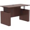 Lorell Essentials Series Sit-to-Stand Desk Shell - 0.1" Top, 1" Edge, 60" x 29"49" - Finish: Mahogany - Mahogany Laminate Table Top