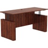 Lorell Essentials Series Sit-to-Stand Desk Shell - 0.1" Top, 1" Edge, 72" x 29"49" - Finish: Cherry - Laminate Table Top