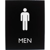Lorell Men's Restroom Sign - 1 Each - Men Print/Message - 6.4" Width x 8.5" Height - Rectangular Shape - Surface-mountable - Easy Readability, Braille
