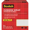 Scotch Cushion Wrap - 12" Width x 100 ft Length - Perforated, Lightweight, Recyclable, Non-scratching, Easy Tear - Polyethylene, Nylon - Clear - 1 / C