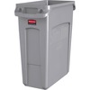 Rubbermaid Commercial Slim Jim Vented Container - 16 gal Capacity - Rectangular - Durable, Vented, Sturdy, Weather Resistant, Handle, Lightweight - 25