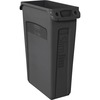 Rubbermaid Commercial Slim Jim 23-Gallon Vented Waste Containers - 23 gal Capacity - Rectangular - Durable, Handle - 30" Height x 11" Width x 22" Dept
