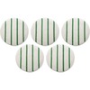 Rubbermaid Commercial Green Stripe Carpet Bonnet - 5/Carton - 175 rpm to 300 rpm Speed Supported - Scrub Strip - White, Green