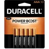 Duracell Coppertop Alkaline AAA Battery 10-Packs - For Multipurpose - AAA - 1.5 V DCsapceShelf Life - 400 / Carton