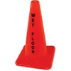 Impact Wet Floor Orange Safety Cone - 6 / Carton - English - Wet Floor Print/Message - 16.6" Width x 18" Height - Cone Shape - Heavy Duty - Vinyl - Or
