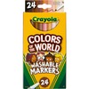 Crayola Ultra-Clean Marker - Wide Marker Point - 24 / Box