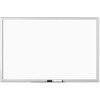 U Brands Melamine Dry Erase Board - 23" (1.9 ft) Width x 35" (2.9 ft) Height - White Melamine Surface - Silver Aluminum Frame - Rectangle - Horizontal