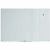 U Brands Magnetic Glass Dry Erase Board - 47" (3.9 ft) Width x 70" (5.8 ft) Height - Frosted White Tempered Glass Surface - Rectangle - Horizontal/Ver