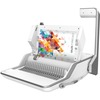 Fellowes Lyra&trade; 3-in-1 Binding Center - CombBind - 300 Sheet(s) Bind - 30 Punch - 6" x 16.6" x 15.6" - White, Gray