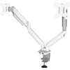 Fellowes Platinum Series Dual Monitor Arm - White - 2 Display(s) Supported - 27" Screen Support - 40 lb Load Capacity - 1 Each