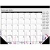 House of Doolittle Wild Flower Monthly Desk Pad - Julian Dates - Monthly - 12 Month - January - December - 1 Month Single Page Layout - Leatherette - 