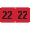 Smead ETYJ Color-Coded Year Labels - "2022" - 1 1/2" x 3/4" Length - Rectangle - Red - 500 / Roll
