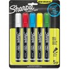 Sharpie Wet Erase Chalk Markers - Medium Marker Point - Blue, Yellow, White, Red, Green - 1 / Pack