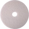 3M White Super Polish Pad 4100 - 5/Pack - Round x 14" Diameter x 1" Thickness - Floor, Buffing, Polishing - Ceramic Tile, Concrete, Linoleum, Marble, 