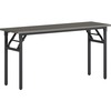 Lorell Folding Training Table - Melamine Top x 60" Table Top Width x 18" Table Top Depth x 1" Table Top Thickness - 30" Height - Assembly Required - G