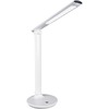 OttLite Emerge LED Desk Lamp with Sanitizing - 11" Height - 3.6" Width - LED Bulb - Leather, Chrome - USB Charging, Foldable, Sanitizing - Desk Mounta