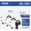 Brother DK Address Label - 2 2/5" Width x 1 1/10" Length - Rectangle - Thermal - Paper - 800 / Roll - 3 / Roll