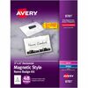 Avery&reg; Magnetic Style Name Badges - 3" x 4" - 48 / Box - Flexible, Reusable, Durable, Magnetic