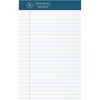 Business Source Premium Writing Pad - 5" x 8" - White Paper - Tear Proof, Sturdy Back, Bleed-free - 1 Dozen