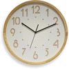 Orium Oslo Silent Clock - Analog - Quartz - White Main Dial - Oak/Wood Case, White