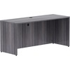 Lorell Essentials Series Credenza Shell - 66" x 24"29.5" Credenza Shell, 1" Top - Finish: Weathered Charcoal Laminate, Silver Brush