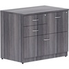 Lorell Essentials Series Box/Box/File Lateral File - 35.5" x 22"29.5" Lateral File, 1" Top - 4 x File, Box Drawer(s) - Finish: Weathered Charcoal Lami