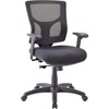 Lorell Conjure Executive Mid-back Swivel/Tilt Task Chair - Fabric Seat - Mid Back - Black - 1 Each