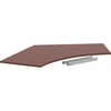 Lorell Relevance Series Curve Worksurface for 120 Workstations - Mahogany Rectangle Top - Contemporary Style - 47.25" Table Top Length x 34.13" Table 