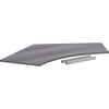 Lorell Relevance Series Curve Worksurface for 120 Workstations - Weathered Charcoal Laminate Rectangle Top - Contemporary Style - 47.25" Table Top Len