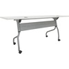 Lorell Flip Top Training Table - For - Table TopWhite Top - Silver Base - 4 Legs - 23.60" Table Top Length x 72" Table Top Width - 29.50" Height - Ass