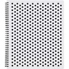 TOPS Polka Dot Design Spiral Notebook - Double Wire Spiral - College Ruled - 3 Hole(s) - 11" x 9" - Black Polka Dot Cover - Micro Perforated, Hole-pun