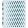 TOPS Polka Dot Design Spiral Notebook - Double Wire Spiral - College Ruled - 3 Hole(s) - 11" x 9" - Teal Polka Dot Cover - Micro Perforated, Hole-punc