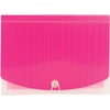 Smead Letter Expanding File - 8 1/2" x 11" - 12 Pocket(s) - 12 Divider(s) - Multi-colored, Pink, Clear - 1 Each