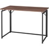 Lorell Folding Desk - Walnut Laminate Rectangle Top - Black Base - 110 lb Capacity x 43.30" Table Top Width x 23.62" Table Top Depth - 30" Height - As