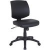 Lorell Task Chair - Polyvinyl Chloride (PVC) Seat - Polyvinyl Chloride (PVC) Back - 5-star Base - Black - 1 Each