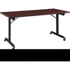 Lorell Mobile Folding Training Table - Rectangle Top - Powder Coated Base - 200 lb Capacity x 63" Table Top Width - 29.50" Height x 63" Width x 29.50"