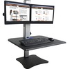Victor DC350 Dual Monitor Sit-Stand Desk Converter - Up to 24" Screen Support - 25 lb Load Capacity - 20" Height x 28" Width x 23" Depth - Desktop, Ta