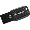Verbatim 64GB Ergo USB Flash Drive - Black - The Verbatim Ergo USB drive features an ergonomic design for in-hand comfort and COB design for enhanced 