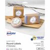 Avery&reg; TrueBlock Multipurpose Label - Permanent Adhesive - Round - Laser, Inkjet - Bright White - Paper - 12 / Sheet - 25 Total Sheets - 300 Total