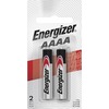 Energizer AAAA Batteries, 2 Pack - For Multipurpose - AAAA - 1.5 V DC - 595 mAh - Alkaline - 2 / Pack