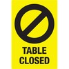 Avery&reg; Surface Safe TABLE CLOSED Preprinted Decals - 10 / Pack - Table Closed Print/Message - 4" Width x 6" Height - Rectangular Shape - Water Res
