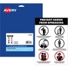Avery&reg; Surface Safe PREVENT GERMS Wall Decals - 5 / Pack - Prevents Germs from Spreading Print/Message - 7" Width x 10" Height - Rectangular Shape